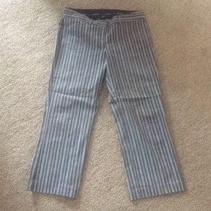 Grey and white ankle length pants